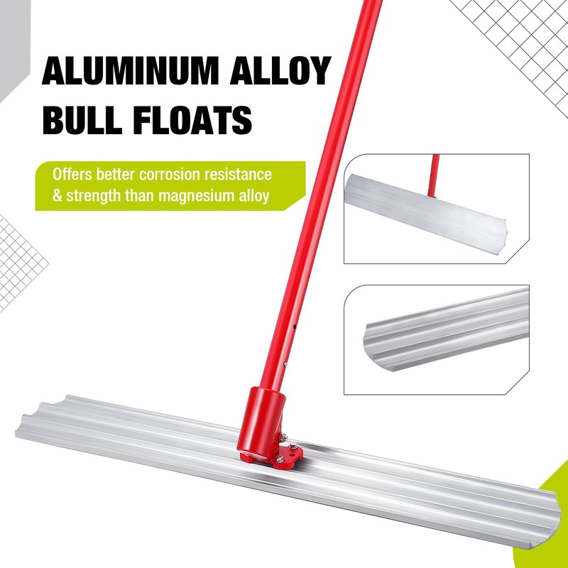 Garvee Bull Float Concrete Tools, 46 in x8 in Magnesium