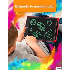 Archy Pizarron Magico Infantil Borrable LCD Tablet para Niños Juguetes para niñas Juguete para Dibujo Notas Escritura Niño Niña Creatividad Colorido Boton de Borrado (xz08) (Rojo)