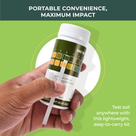 100 Strip Soil pH Test Kit - Complete pH Test Checker - Professional Tester for Accurate Results in Gardens, Lawns, Grass, and Vegetable - Essential Gardening Tool