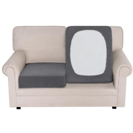 BellaHills Sofa Cover, Highly Elastic Seat Cover, 2-Seater (58-70 cm), Living Room Sofa Seat Cover, Furniture Cover, Non-Slip and Soft, with Elastic Base, Grey