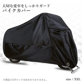 Motorcycle Cover, Thick, Black, XXL, Waterproof, Heat-Resistant, UV Protection, Anti-Theft, Anti-Theft, Anti-Theft, Anti-Theft, For Harley Scooter