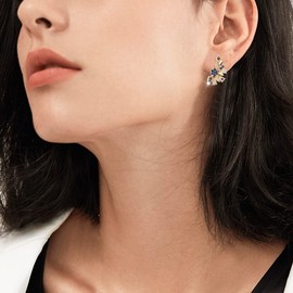 Richapex Gold Hoop Earrings for Women, 18K Gold Plated Trendy Butterfly Earrings, Hypoallergenic Gold Huggie Hoops Earrings Jewelry