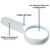 Illuminated 2.5" Diameter Handheld Magnifying Glass with 2 LEDs, 3X