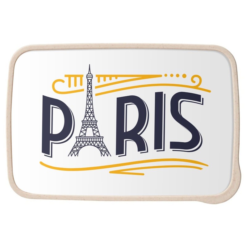 Fabulous Lunch Box with Cutlery White - Paris France Vintage