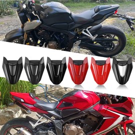 WOOGA Motorcycle CB650R/CBR650R Accessories Rear Seat Pillion Cowl Fairing Cover Cowl ABS Plastic ftt for Ho&nda CB650R/ CBR650R Modified Parts 2019 2020 2021 2022 2023 (Carbon fiber look)