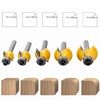 Bestgle 5Pcs 8mm Shank Round Over Edging Router Bits Woodworking