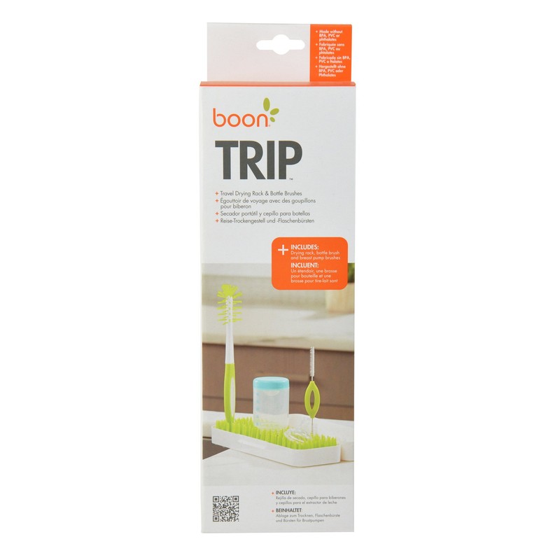 Boon Travel Silicone Drying Rack, Green & White, Multi, B11015A
