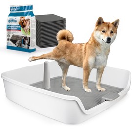 ALL FOR PAWS Pee Pad Holder, XL Dog Litter Box, Puppy Pads Holder, Puppy Potty Tray for Small/Medium/Large Dog Potty Training, 25" x 25"