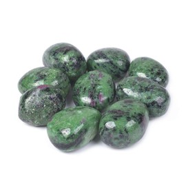 1/2LB Large Green Ruby Zoisite Tumbled Polished Natural Crystal Healing Pocket Stones Rock Collection