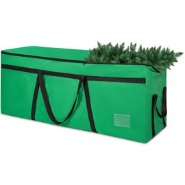 ITHWIU 7.5 ft Christmas Tree Storage Bag, Heavy Duty Christmas Tree Bag with Reinforced Handles and Dual Zippers Wide Opening, Large Capacity fits for Artificial Christmas Tree (Green, 7.5 ft)