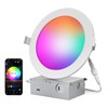ATCD Smart Recessed Lighting 6 Inch, 12W 1080LM RGBCW Canless