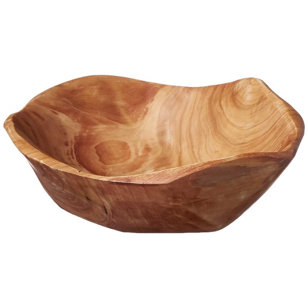 Enrico Root Wood Small Bowl,Brown, 6"