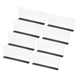 PATIKIL 8 Pack Shelf Dividers for Closet Organization, 11.1x1.6x4.8 Acrylic Magnetic Closets Separator Kitchen Cabinet Shelves Under Bed Blocker for Bedroom Kitchen Office, Clear