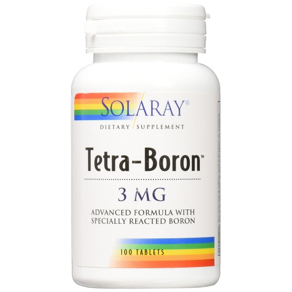 Solaray Tetra Boron 3mg Tablets, 100 Count