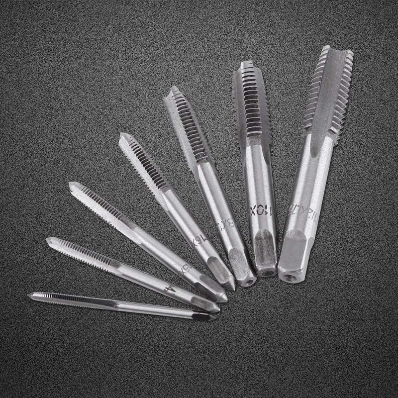 Bewinner 7pcs Juego de Herramientas de Roscado Herramienta de Roscado