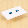 Hepzest 2-Pack 2 Port Ethernet Wall Plate, RJ45 Cat6 Female