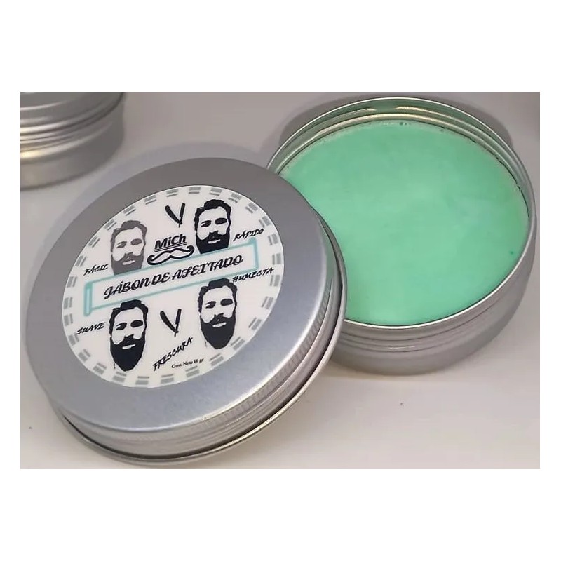 Jabón Afeitar Barba Bigote Romero Menta