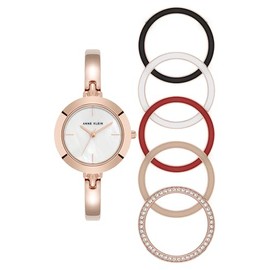 Anne Klein Women's Bangle Watch and Interchangeable Bezel Set
