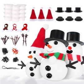 99 PCS Christmas Snowman DIY Craft Kit, Build a Molding Clay Snowman Kit Build Snowman Making Set Model Clay, Christmas Stocking Stuffers Xmas Gift for Kids