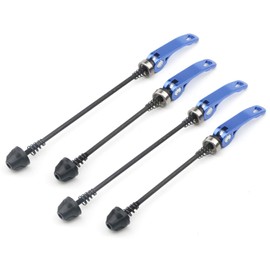 Pxyelec 2 Pairs Blue Quick Release Bike Hub Front and Rear Bike Axle Hollow Shaft Fit for Road Bike MTB BMX