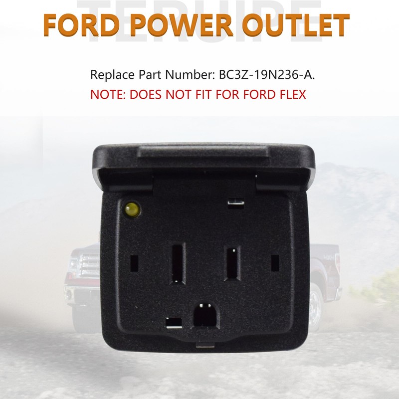 BC3Z-19N236-A Socket Assembly for Ford Lincoln Center Console Rear AC