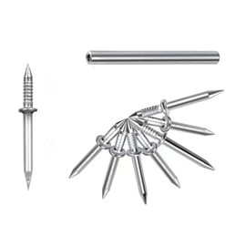 Aswalling 300Pcs Double-Head Skirting Thread Seamless Nail, Skirting Line Without Marks Nail, Seamless Nail with Nail Sleeve Tool