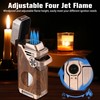 FLABOX 5-in-1 Torch Lighter with V Cutter Holder Punch and