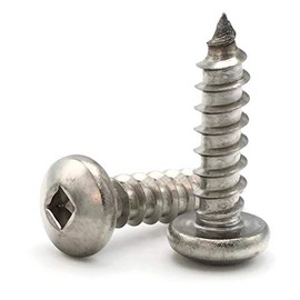 Square Drive Pan Head Sheet Metal Screws 18-8 Stainless Steel - #14 x 1-3/4" Qty-25