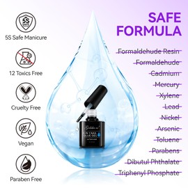 Gelike EC Gel Nail Glue UV Light: 6 in 1 Adhesive Gel Nail Polish, Strong Nail Glue For Press On Nails Nails Acrylic Tips, Long Last - Nail Art Gift for Home Salon Beginner DIY