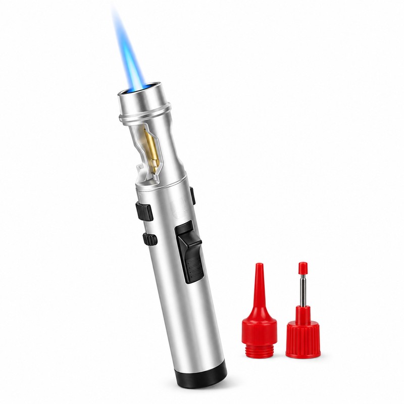 Refillable Butane Torch for Cooking – Adjustable Jet Flame with