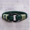 Mens Rope Bracelet - Stainless Steel Black Shackle, Extremely Durable