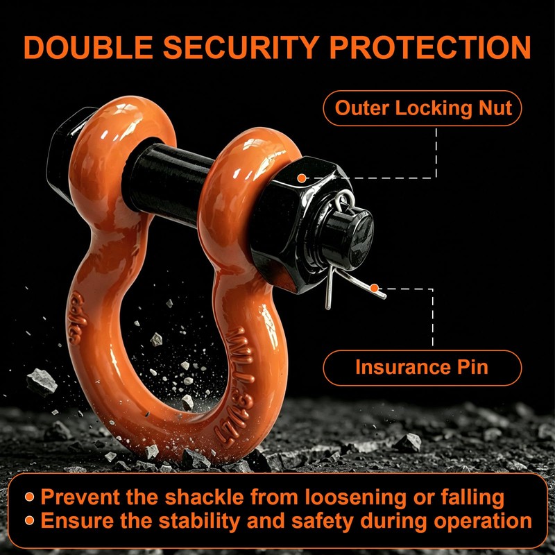 3/8 inch Tractor Bucket Hooks with 5/8 inch D-Ring Shackles