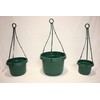 Austin Planter, Plastic Hanging Flower Pot, (7 inch, Hunter Green