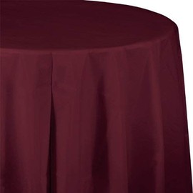Creative Converting Burgundy Red Round Plastic Tablecover Tableware items