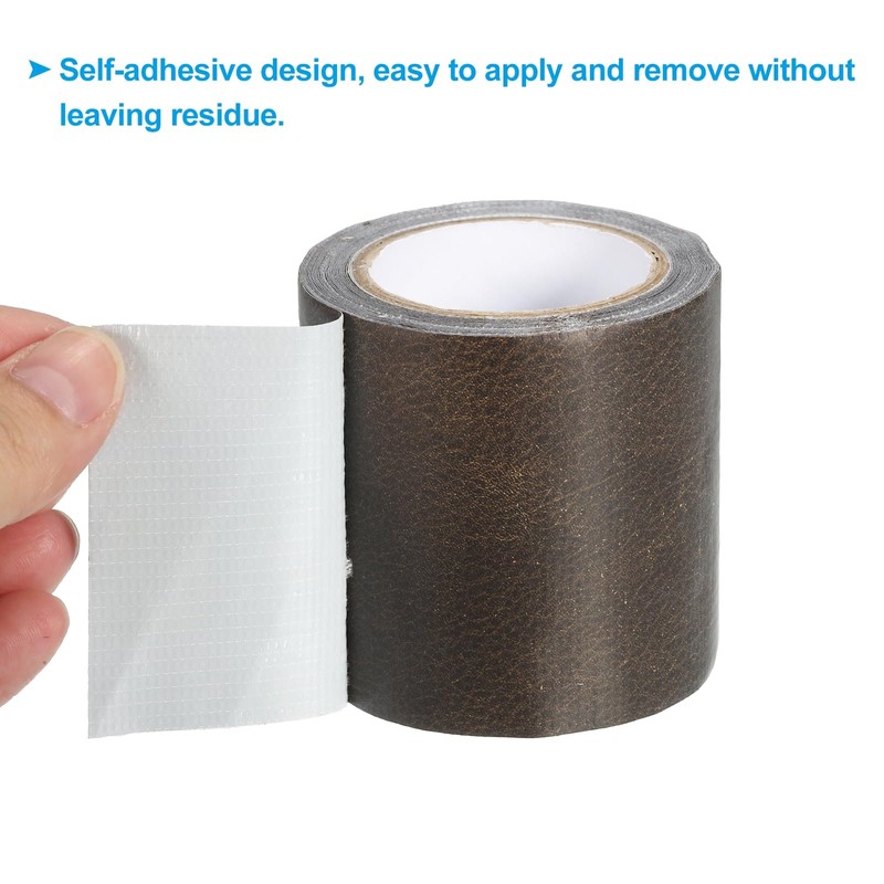 PATIKIL Leather Repair Tape 2.2"X30', Self Adhesive Realistic Leather Textured