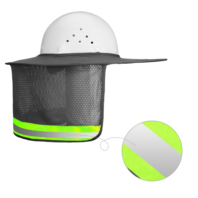 2 Pieces Hard Hat Sun Shade Full Brim Mesh Neck