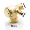 Anawakia Air Compressor Check Valve 3-Port Brass Male Thread Air
