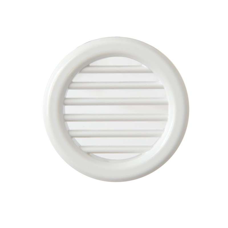 La Ventilazione T3B Round Plastic Recessed Ventilation Grille, White, 32mm
