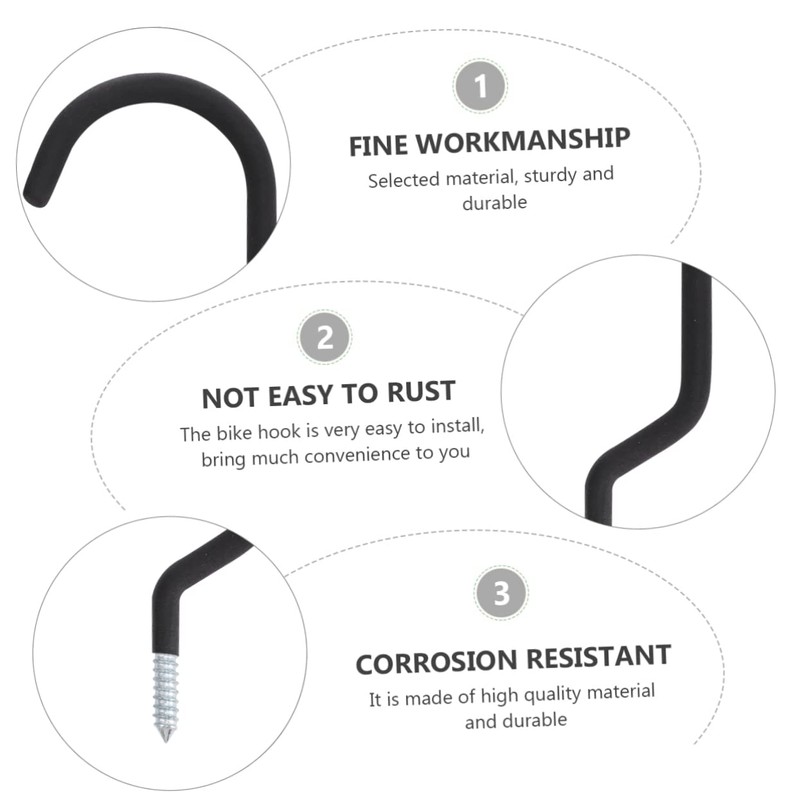 COHEALI 2pcs Heavy Duty Bike Hooks for Storage Space Saving