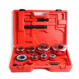 7 Size Ratchet Type Pipe Threader Threading Dies 3/8" to 2" NPT