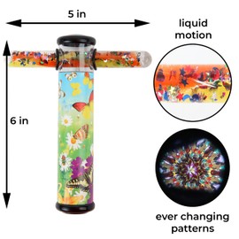 Playlearn Kaleidoscope Glitter Wand - 6 Inch Scope with 5 Inch Glitter Wand (Butterfly)