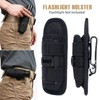 LIVANS Tactical Flashlight Pouch Holster, Rotatable Flashlight Holder Belt Clip