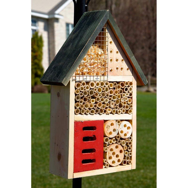 CLEVER GARDEN Wooden Insect House and Hotel, Natural Bug Habitat