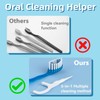 Lilbitty 6 Stück Einweg Mini Reisezahnbürsten, 5-in-1 vorpastete Mini Bürste+Zahnseide+Zahnstocher+Zungenschaber,