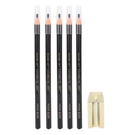 Lápices De Cejas, 4 En 1 Lápiz De Cejas Juego De Sacapuntas De Lápices De Cejas Para Mujeres Grils Color De Cejas Maquillaje Permanente Delineadores De Cejas Lápices De(Lápiz de cejas negro)