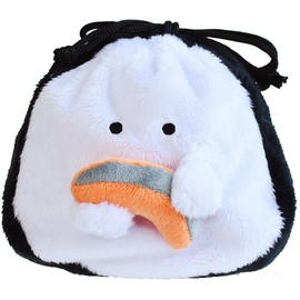 Ijinsha Gyutto Rice Ball Drawstring Cloth,Salmon 47109 18 x 5 x 16.5 cm