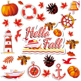 26pcs Fall Thanksgiving Magnetic Decorations for Cruise Door Car Ship Autumn Carnival Magnet for Holiday Fridge Refrigerator Anniversary Cruise Party Supplies Favors
