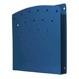 Single Pocket, Wall Mounted, HIPAA Complaint Steel Medical Chart Holder Rack. Fits Letter or Legal Size Folders.-Traffic Blue