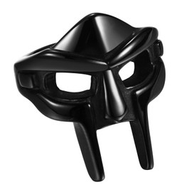 Rofusn Mens Stainless Steel Spartan Mask Helmet Rings,Roman Gladiator Helmet Face Mask MF Doom Viking Ring Band, Stainless Steel, No Gemstone
