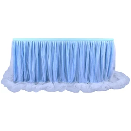aromm Tulle Table Skirt Cover for Baby Shower Wedding Parties Table Decor 9FT (L275cm×H77cm) Blue